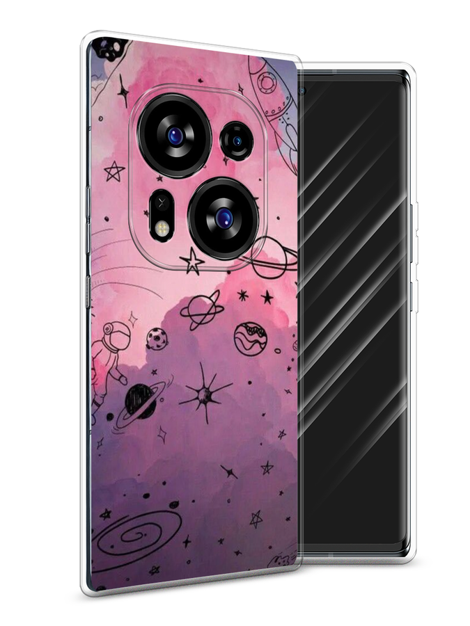 

Чехол Awog на Tecno Phantom X2/X2 Pro "Радуга планет 3", Черный;розовый, 303250-4