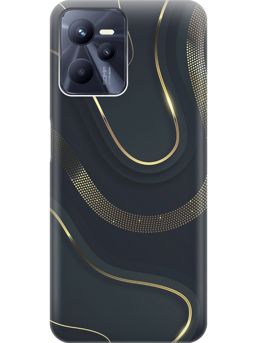 

Силиконовый чехол на Realme C35 с принтом "Золотистые акценты", Прозрачный;золотистый;серый, 741744631