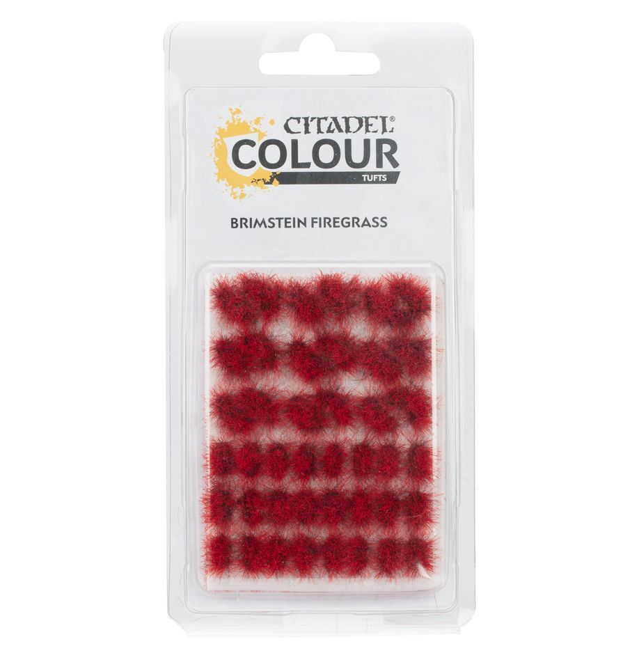 

Материал для оформления подставок миниатюр Games Workshop Brimstein Firegrass Tufts, 66-21, Красный
