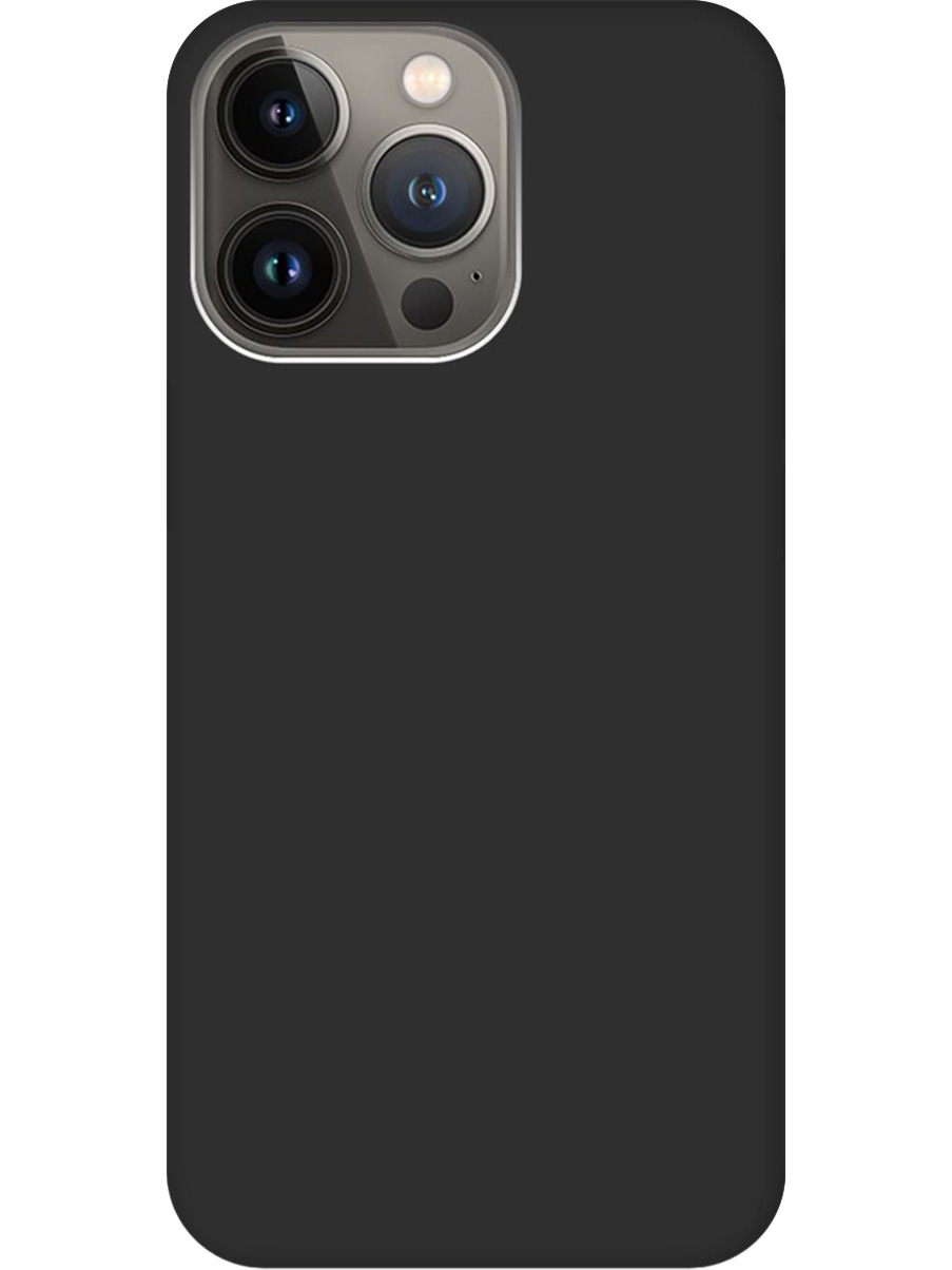 

Силиконовый чехол на Apple iPhone 14 Pro Max матовый черный, 745400813