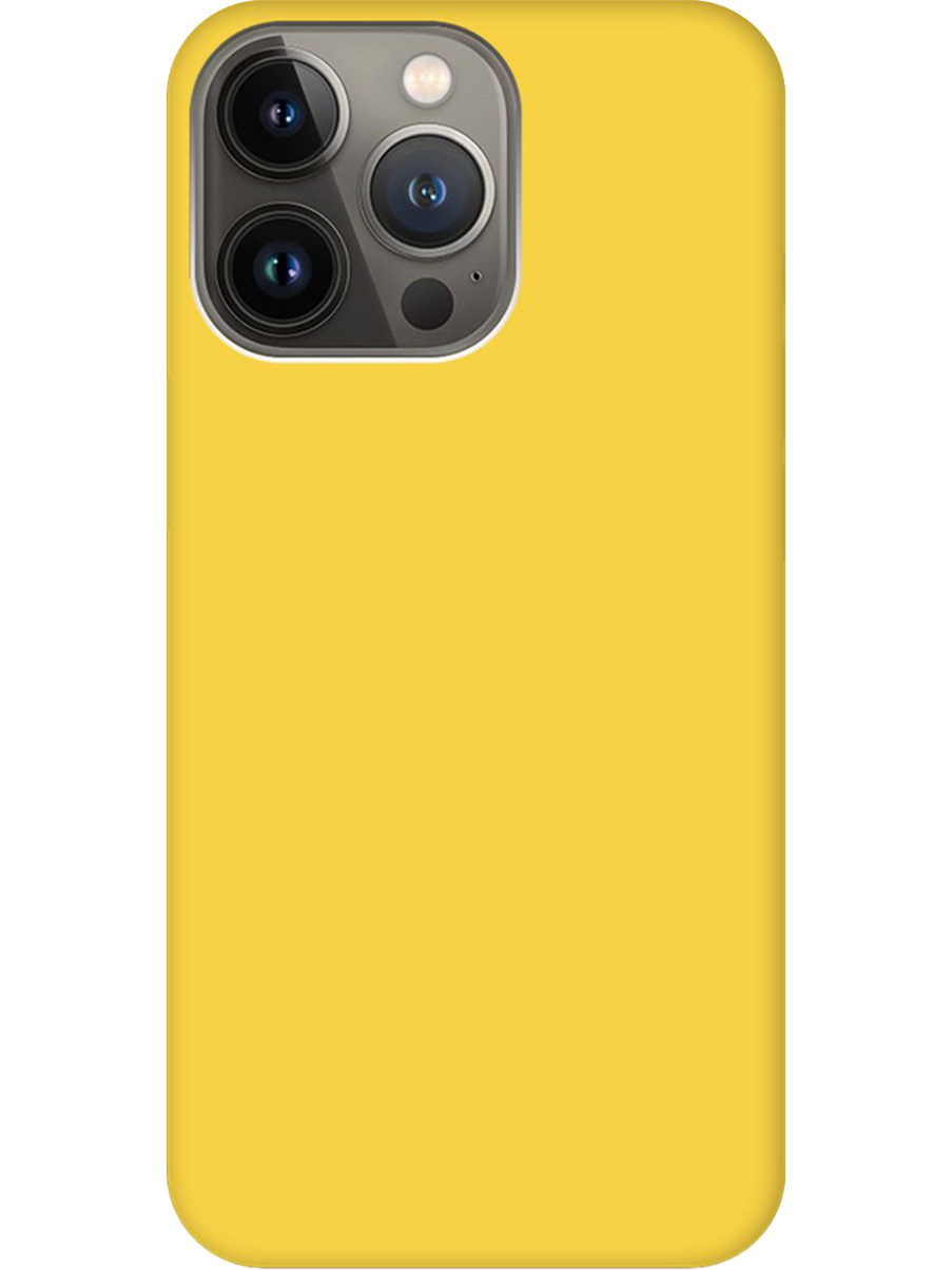 

Силиконовый чехол на Apple iPhone 14 Pro Max матовый желтый, 745400821