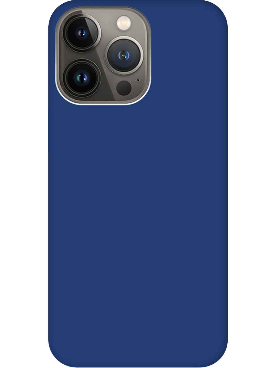 

Силиконовый чехол на Apple iPhone 14 Pro Max матовый синий, 745400813