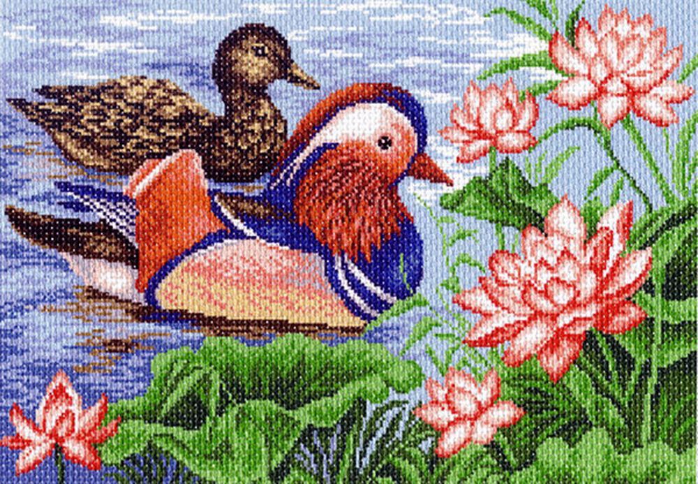 

Рисунок на ткани «Мандариновые утки»