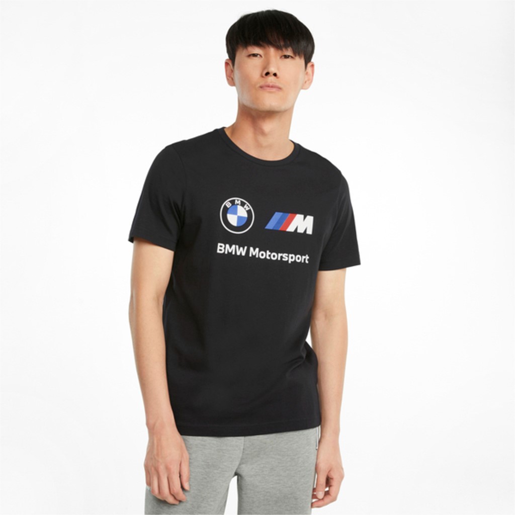 фото Футболка мужская puma bmw mms ess logo tee черная l