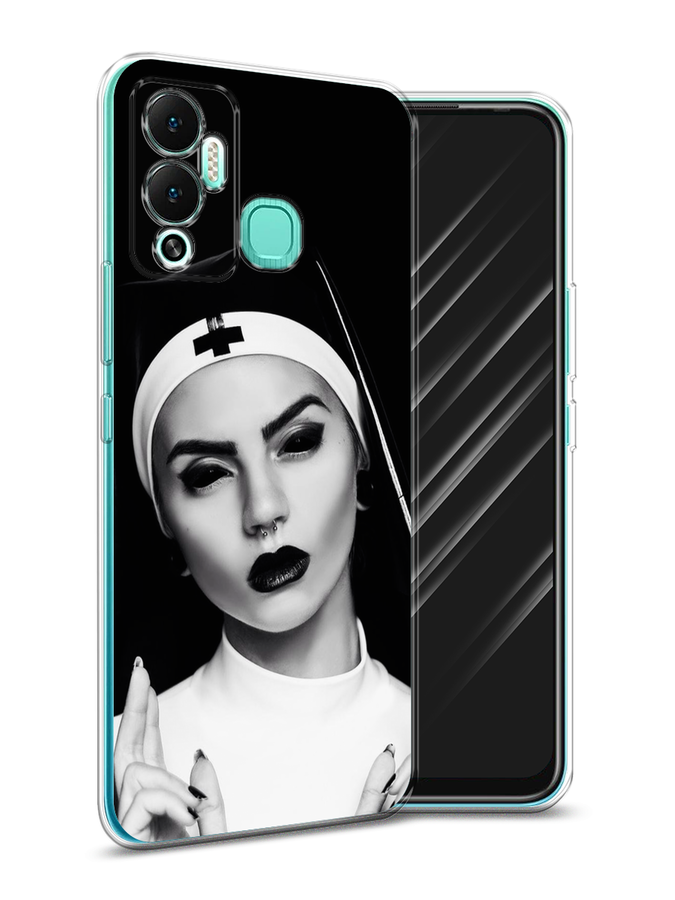 

Чехол Awog на Infinix Hot 12 Play "Черная монашка", Разноцветный, 3101750-9
