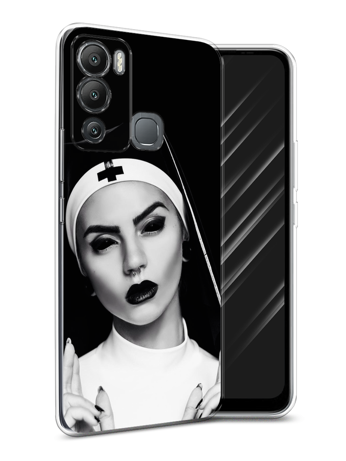 

Чехол Awog на Infinix Hot 12i "Черная монашка", Разноцветный, 3101250-9
