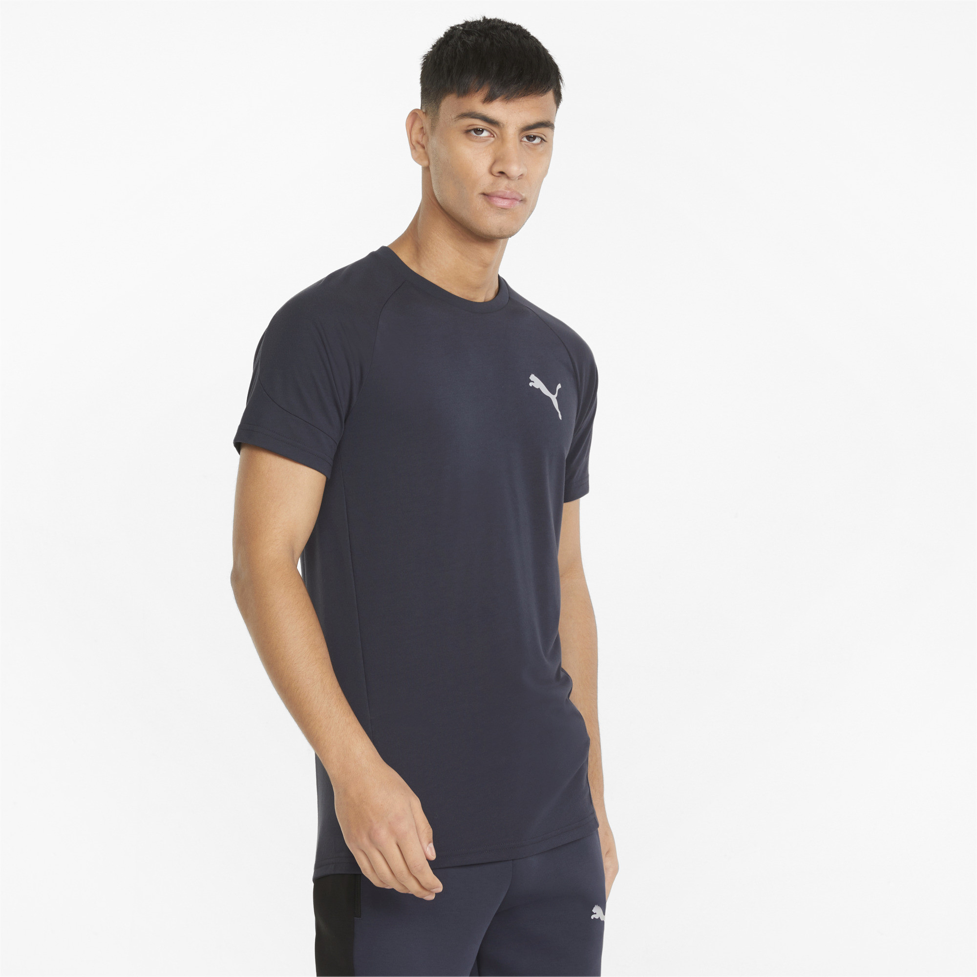 фото Футболка мужская puma evostripe tee синяя l