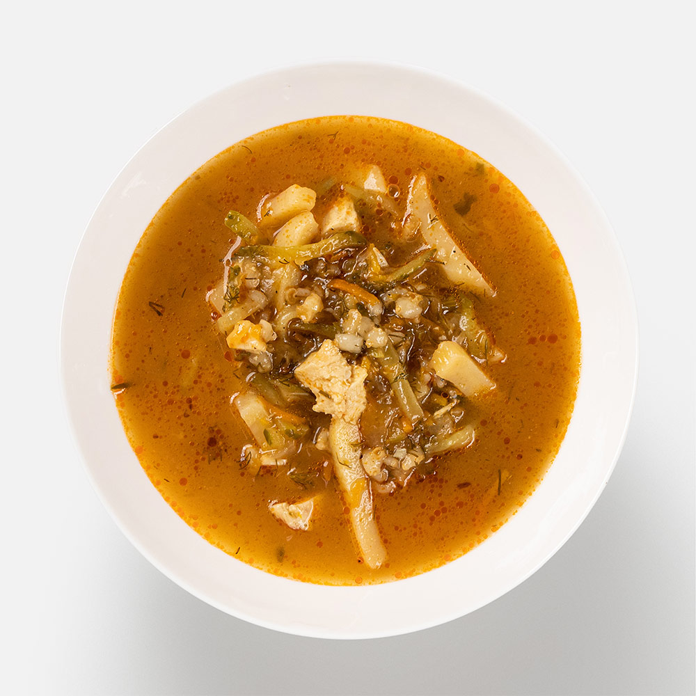 

Рассольник У Палыча с куриным филе, 300 г