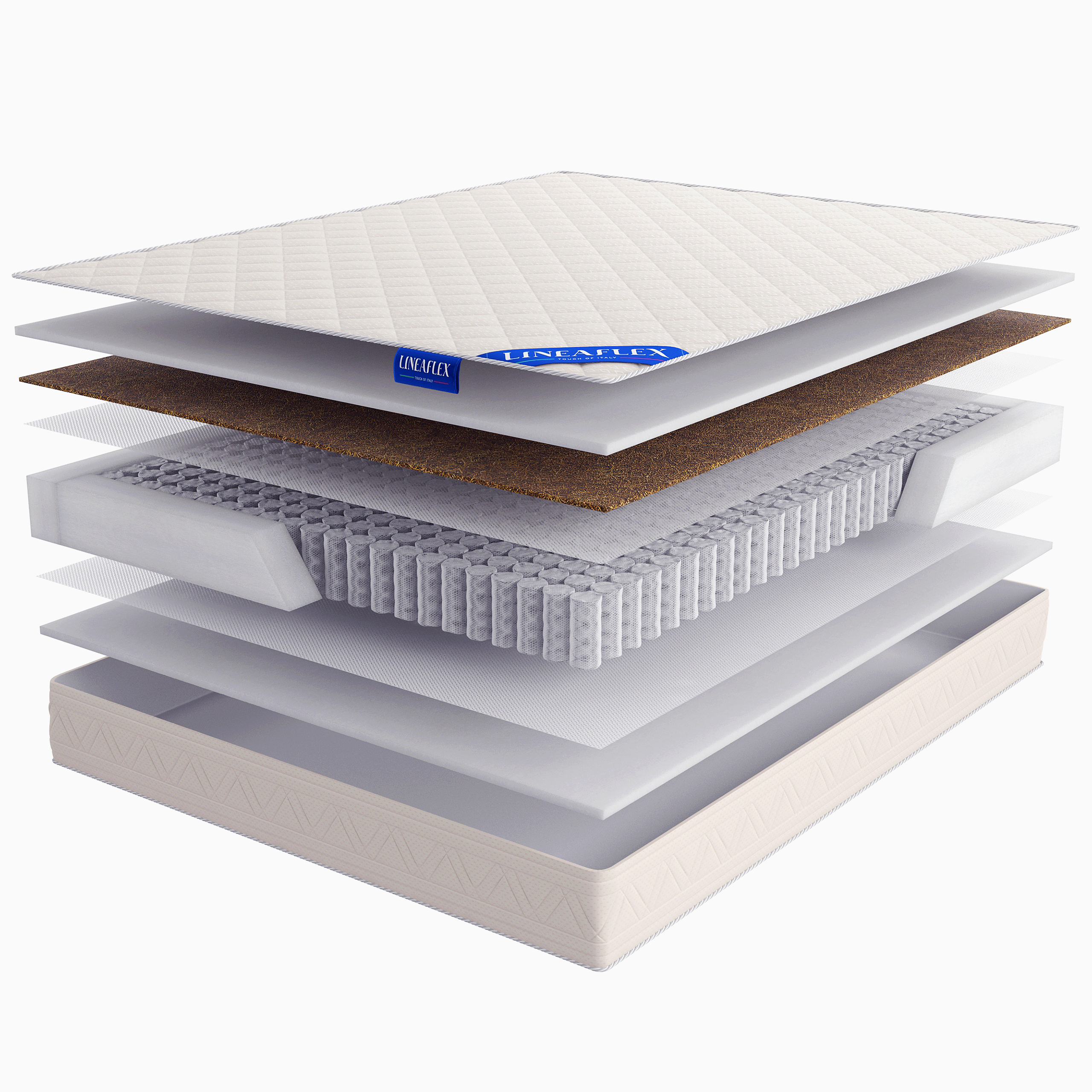 

Матрас Lineaflex Demetra 140х200, Бежевый;белый;серый;серебристый, Demetra