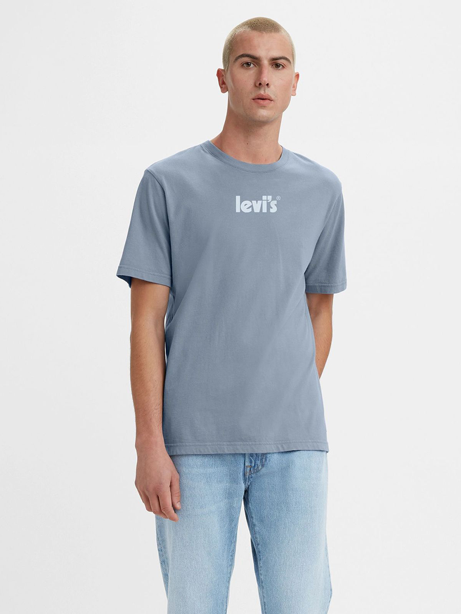 

Футболка мужская Levi's Men Ss Relaxed Fit Tee голубая XL, Men Ss Relaxed Fit Tee