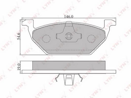 Тормозные колодки LYNXauto передние для Volkswagen Bora 97-14/Skoda Fabia 2 BD8003 100057003468