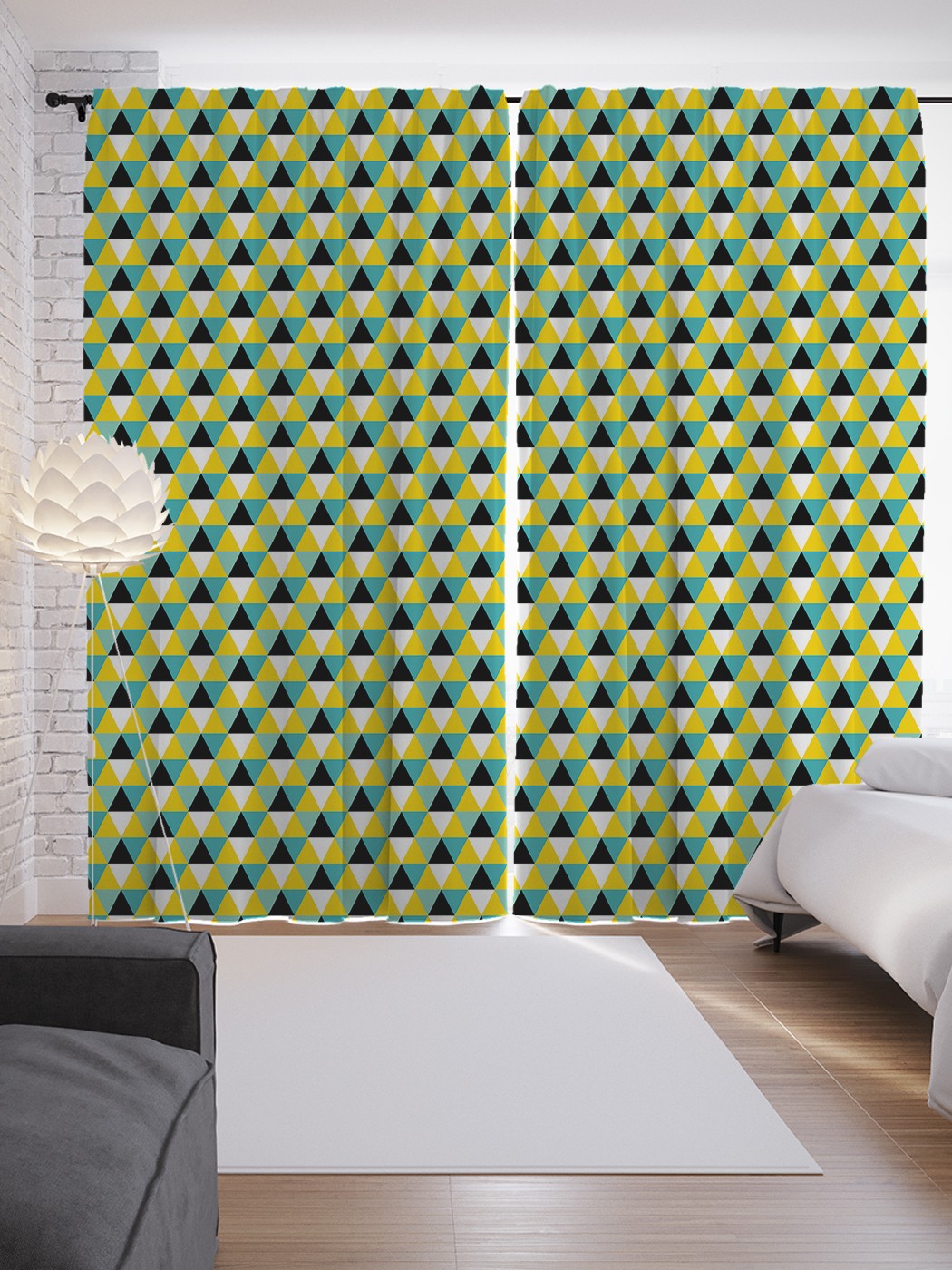 

Шторы JoyArty с фотопечатью "Треугольная периодичность" из сатена, 290х265 см, Треугольная периодичность