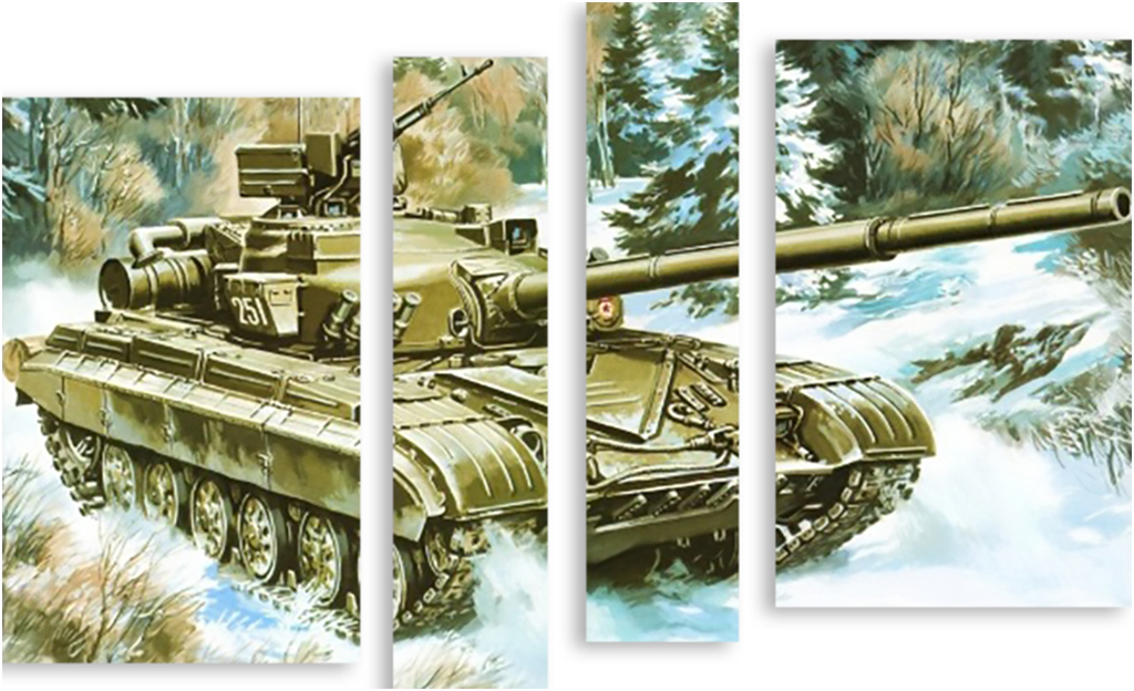 

Картина модульная на холсте Модулка В зимнем лесу 120x82 см, 2873