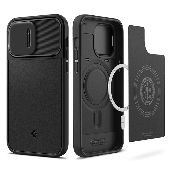 

Чехол Spigen Optik Armor MagFit для iPhone 14 Pro, (ACS04993) черный, Optik Armor MagFit