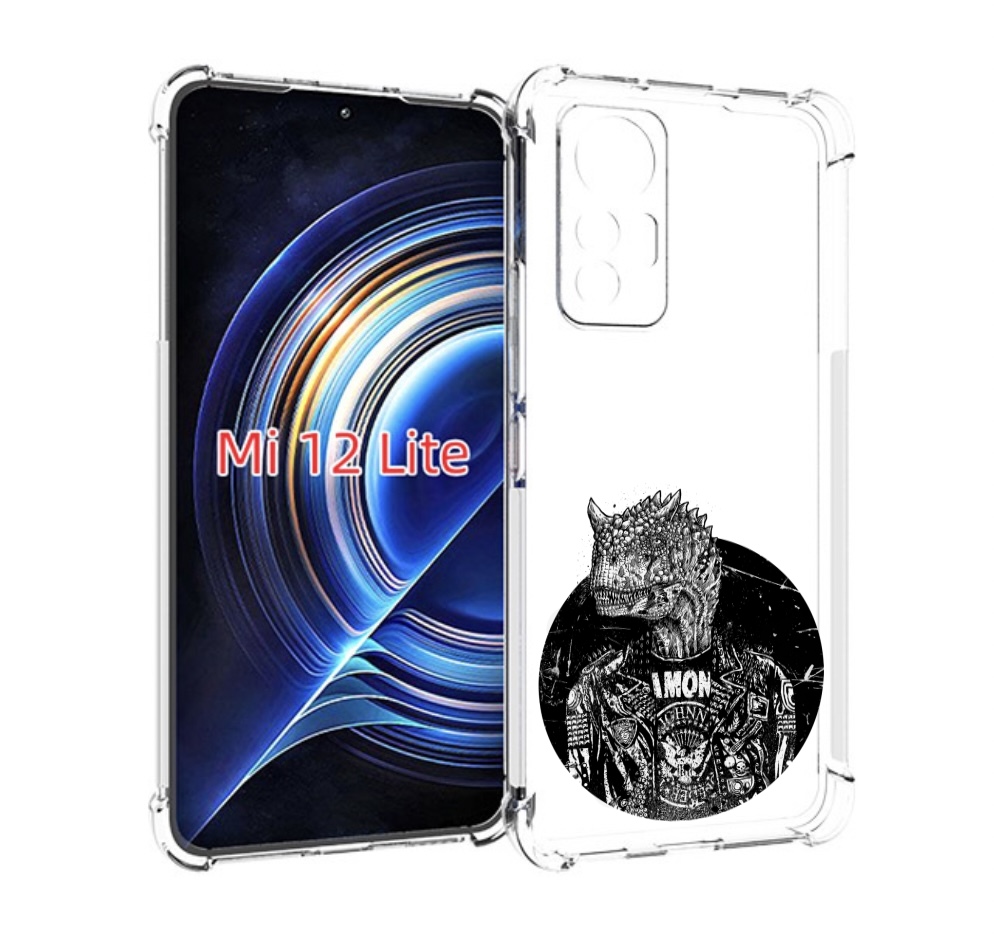 

Чехол MyPads динозавр в куртке для Xiaomi 12 Lite, Прозрачный, Tocco