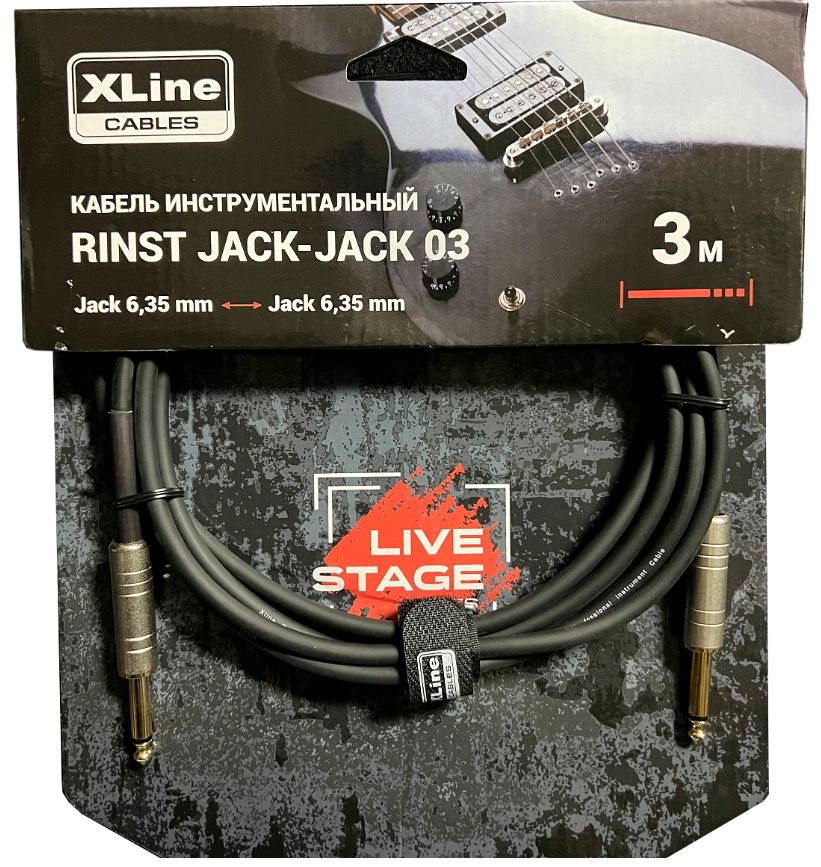 Кабель инструментальный Xline Cables RINST JACK-JACK 03 2xJack 635mm mono длина 3м 2536₽