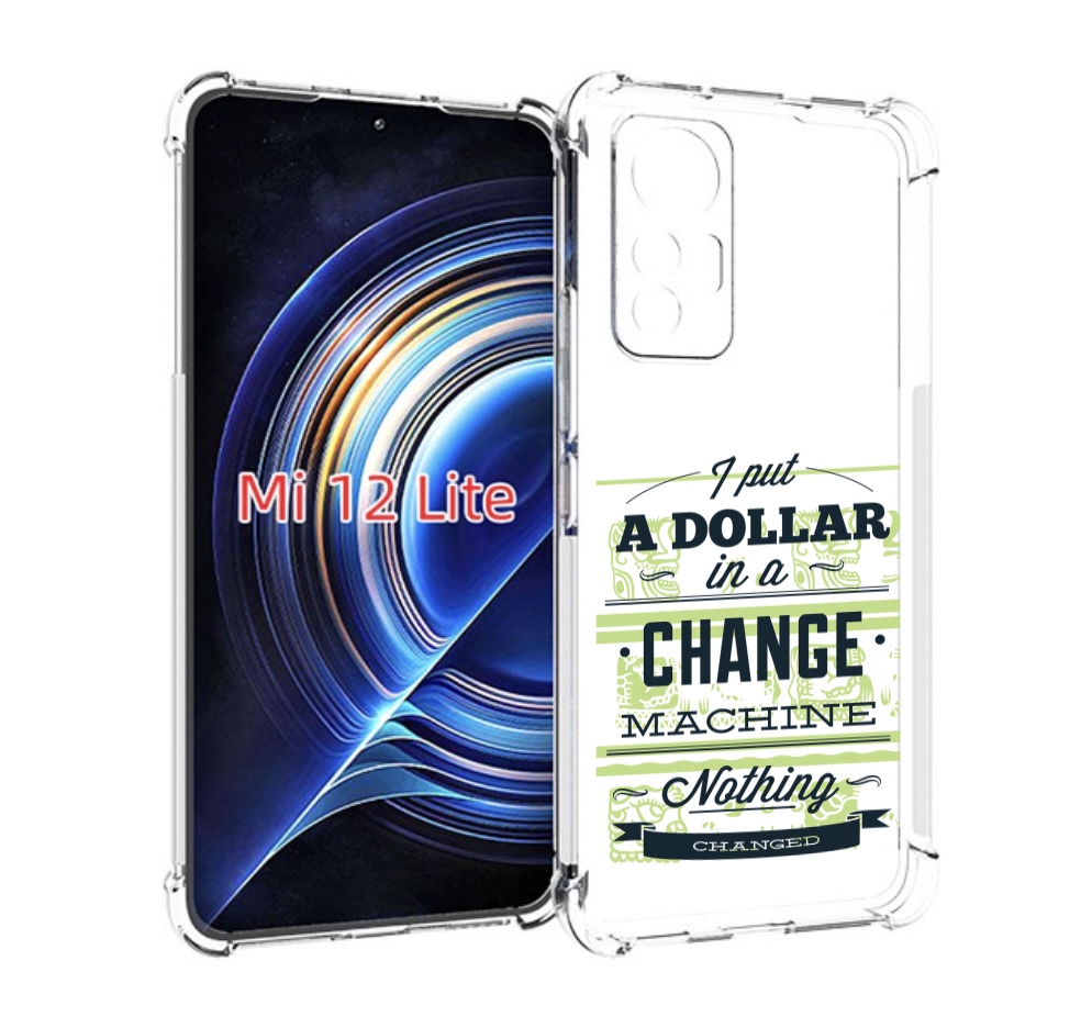 

Чехол MyPads доллар надпись для Xiaomi 12 Lite, Прозрачный, Tocco