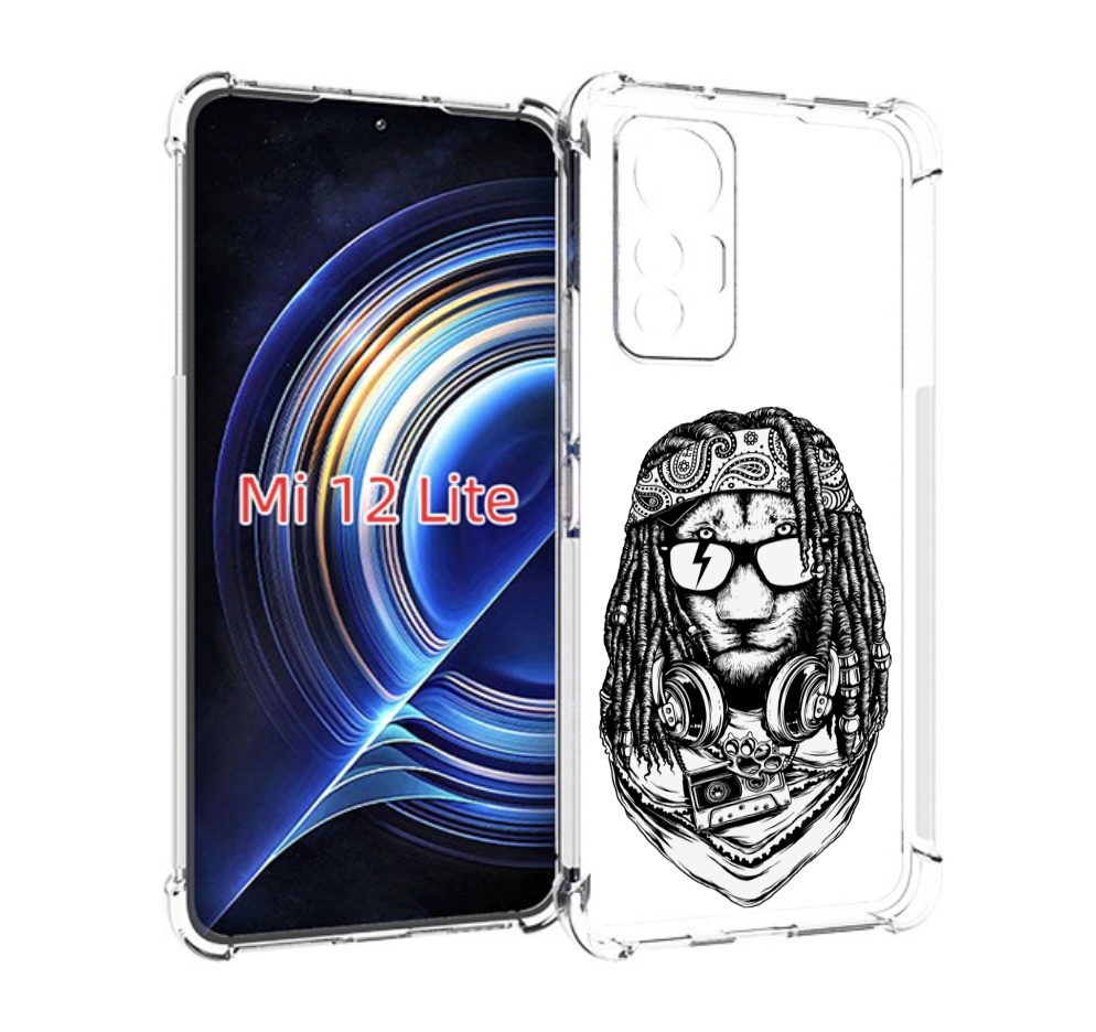 

Чехол MyPads дреды льва для Xiaomi 12 Lite, Прозрачный, Tocco