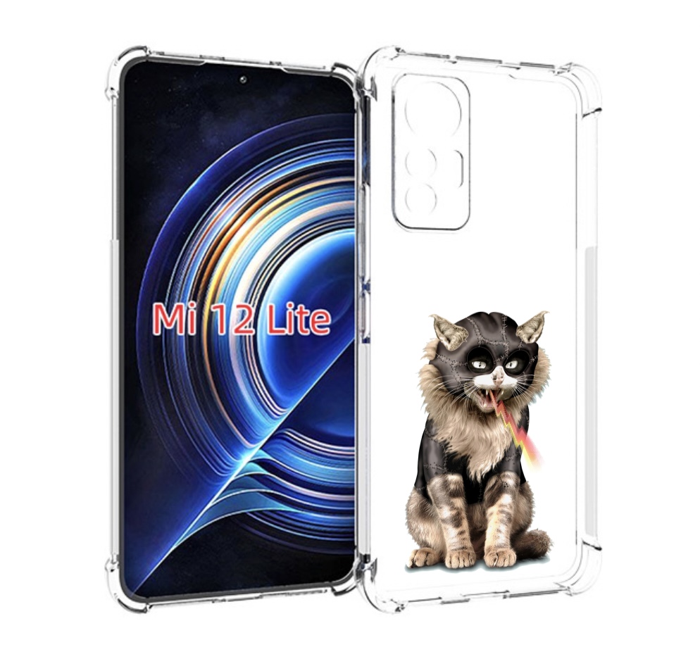 

Чехол MyPads дьяволский кот для Xiaomi 12 Lite, Прозрачный, Tocco