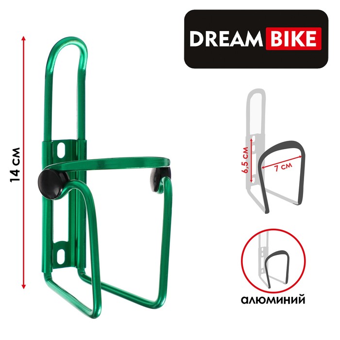 фото Флягодержатель dream bike, f3, алюминиевый, цвет зелёный