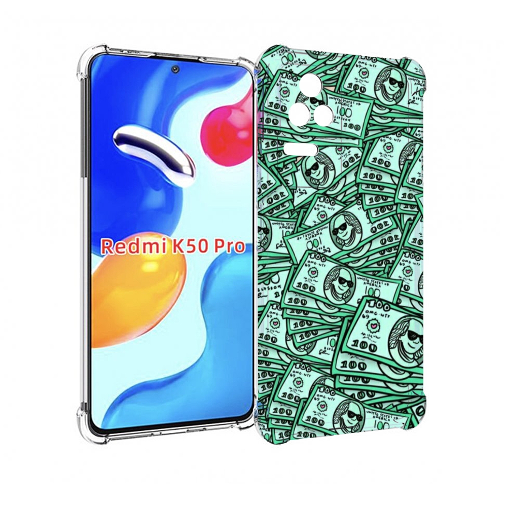 

Чехол MyPads доллары картинка для Xiaomi Redmi K50/K50 Pro, Прозрачный, Tocco