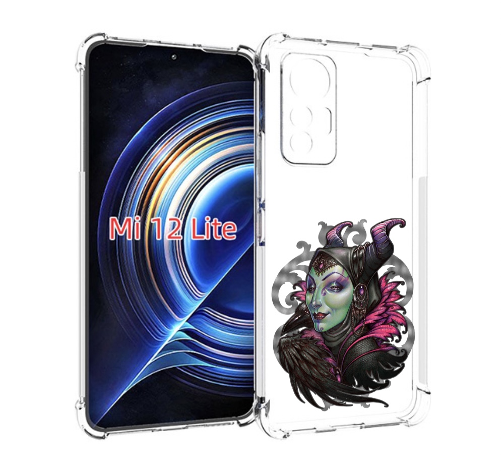 

Чехол MyPads зеленая девушка с вороном для Xiaomi 12 Lite, Прозрачный, Tocco