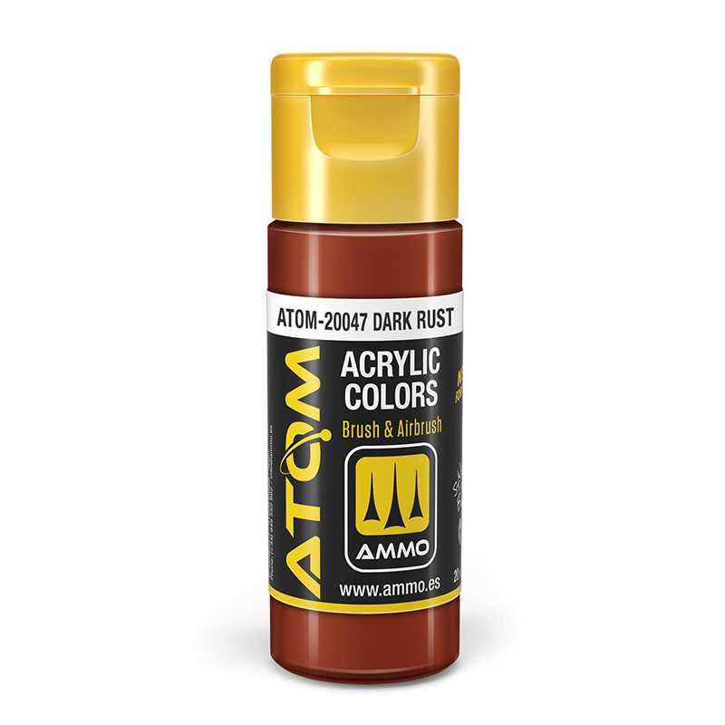 

Акриловая краска Ammo Mig Atom Color Тёмная ржавчина Dark Rust ATOM20047