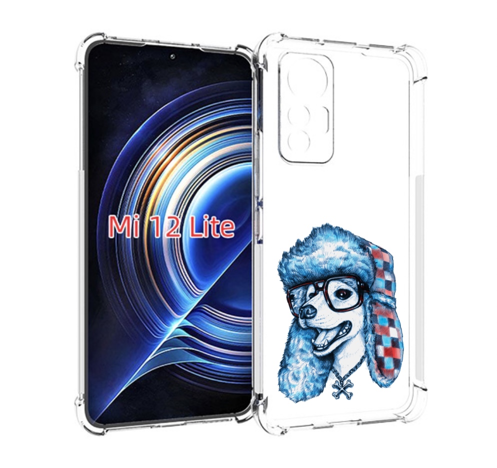 

Чехол MyPads зимний пес для Xiaomi 12 Lite, Прозрачный, Tocco