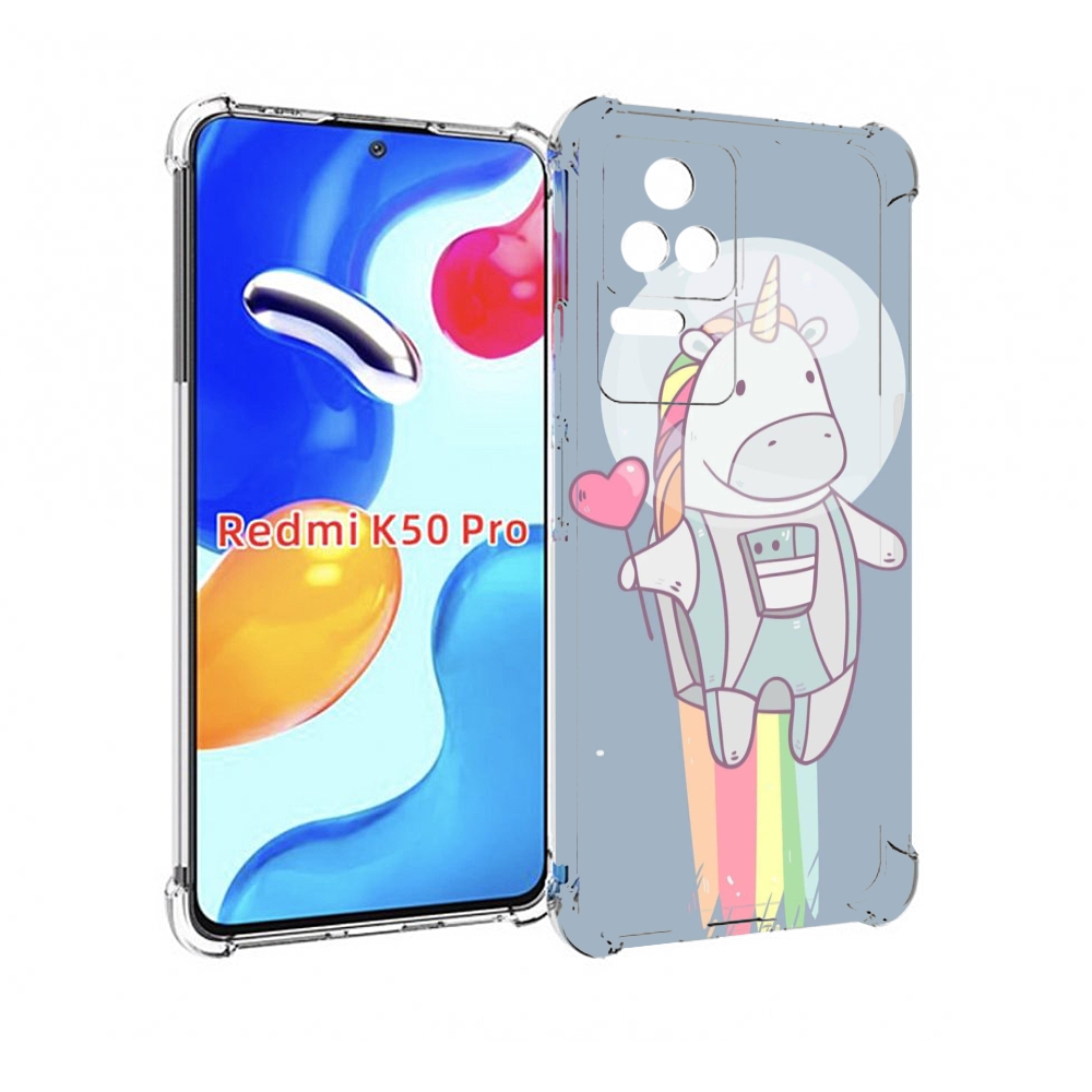 

Чехол MyPads единорог летит за орбиту для Xiaomi Redmi K50/K50 Pro, Прозрачный, Tocco