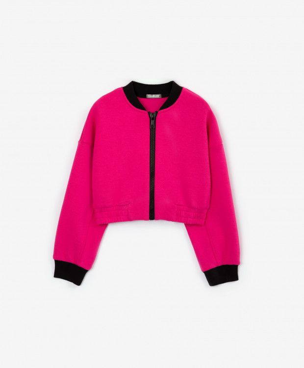 

Толстовка-бомбер розовая Gulliver 22301GMC1609, 104, Розовый, 22301GMC1609