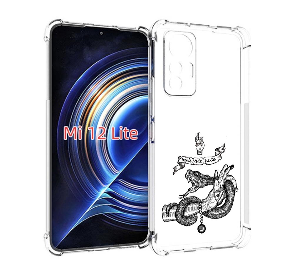 

Чехол MyPads змея на руке рисунок для Xiaomi 12 Lite, Прозрачный, Tocco