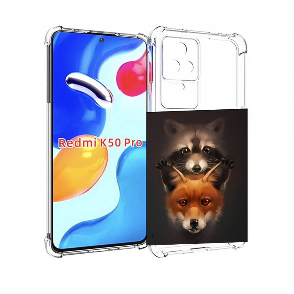 

Чехол MyPads енотик-лисенок для Xiaomi Redmi K50/K50 Pro, Прозрачный, Tocco