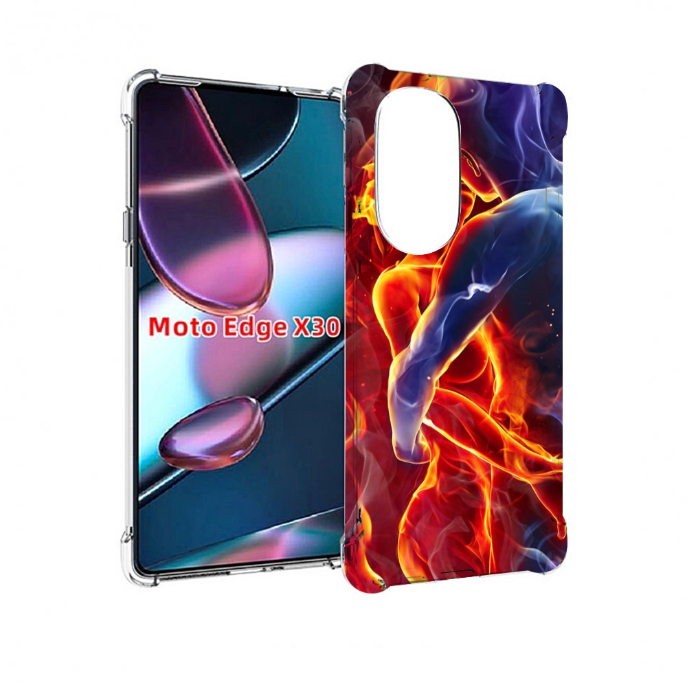 

Чехол MyPads Огонь-вода для Motorola Moto Edge X30, Прозрачный, Tocco