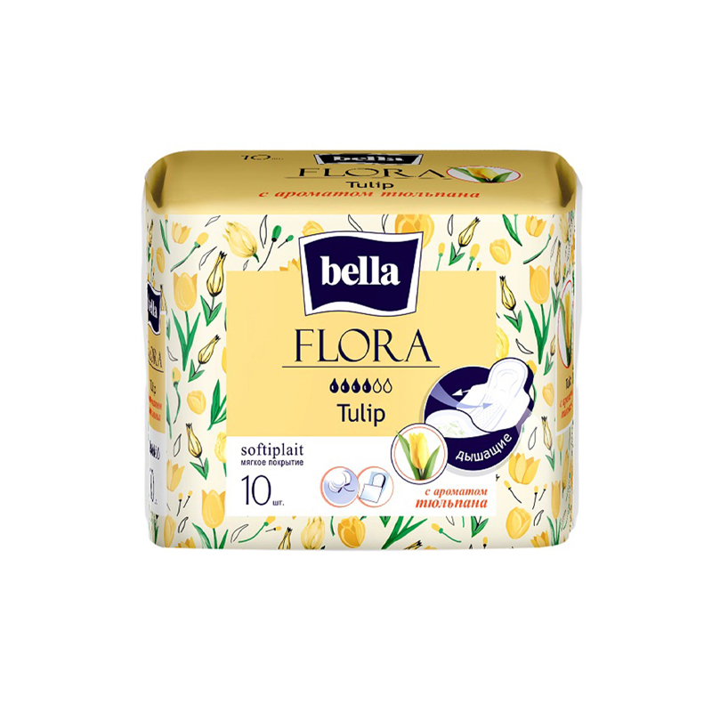 Гигиенические прокладки Bella Flora Tulip 4 капель 10 шт  - Купить