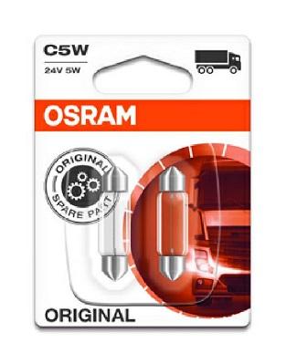 

Лампа накаливания автомобильная OSRAM 24V С5W (6423.02B), 6423.02B