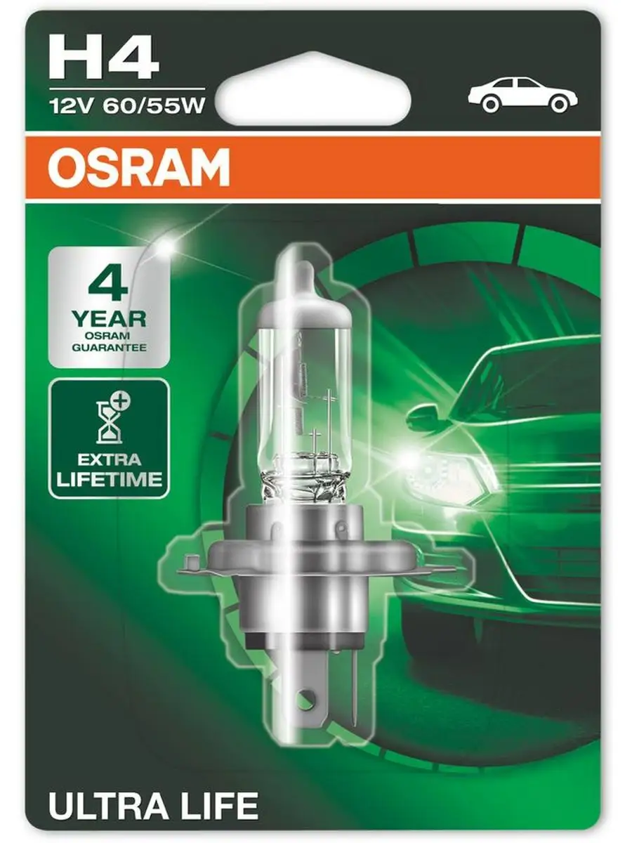 

Автолампа H4 Ultra Life Blister 1шт 64193ULT-01B, 64193ULT-01B