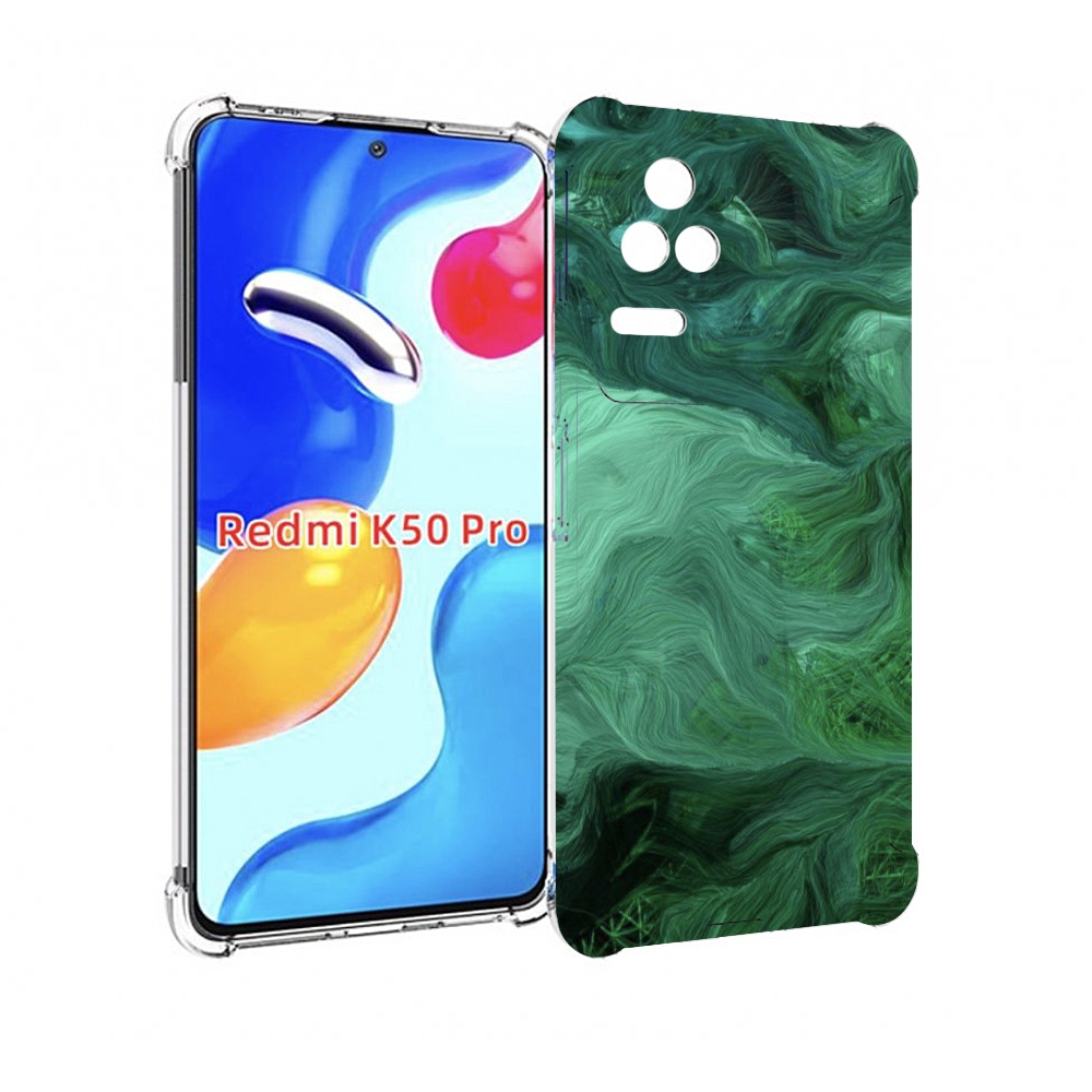 

Чехол MyPads зеленые нити для Xiaomi Redmi K50 / K50 Pro, Прозрачный, Tocco