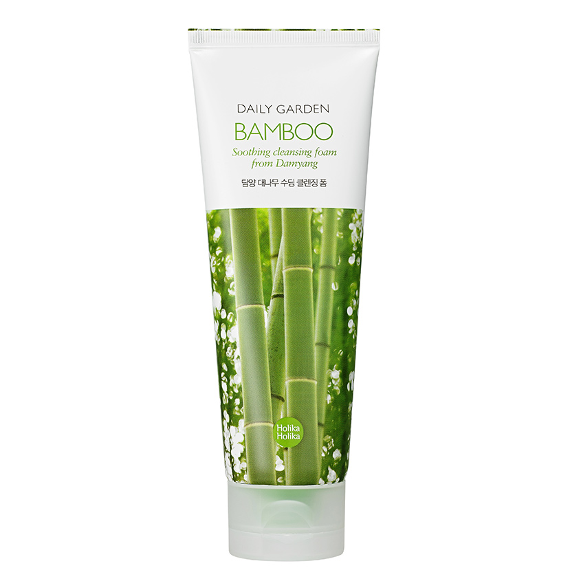 Очищающая пенка Holika Holika Daily Garden Bamboo Soothing cleansing foam from Damyang