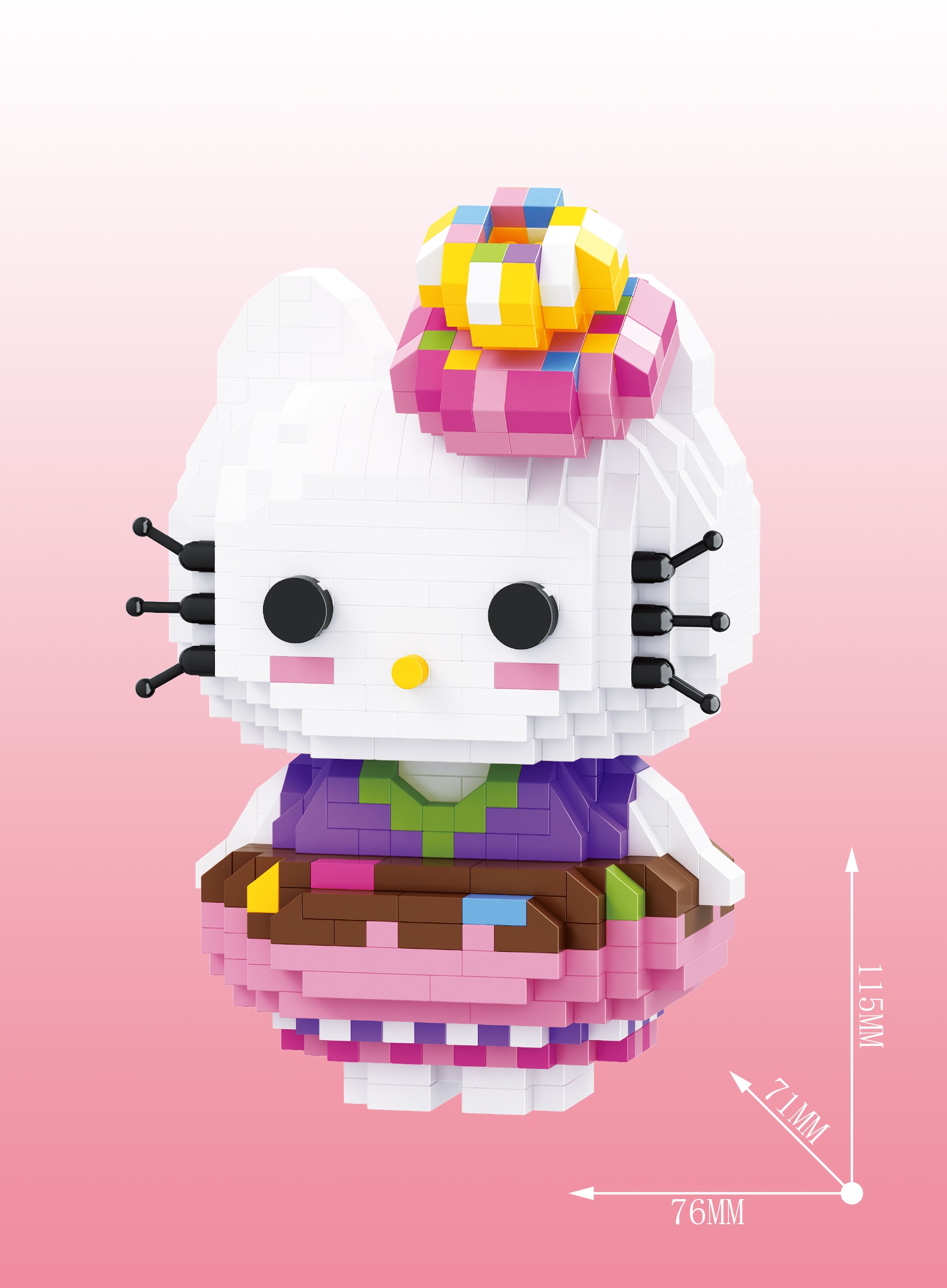 

Конструктор 3D из миниблоков Balody LP Hello Kitty Котенок на пляже 757 эл BA210571, BA210571