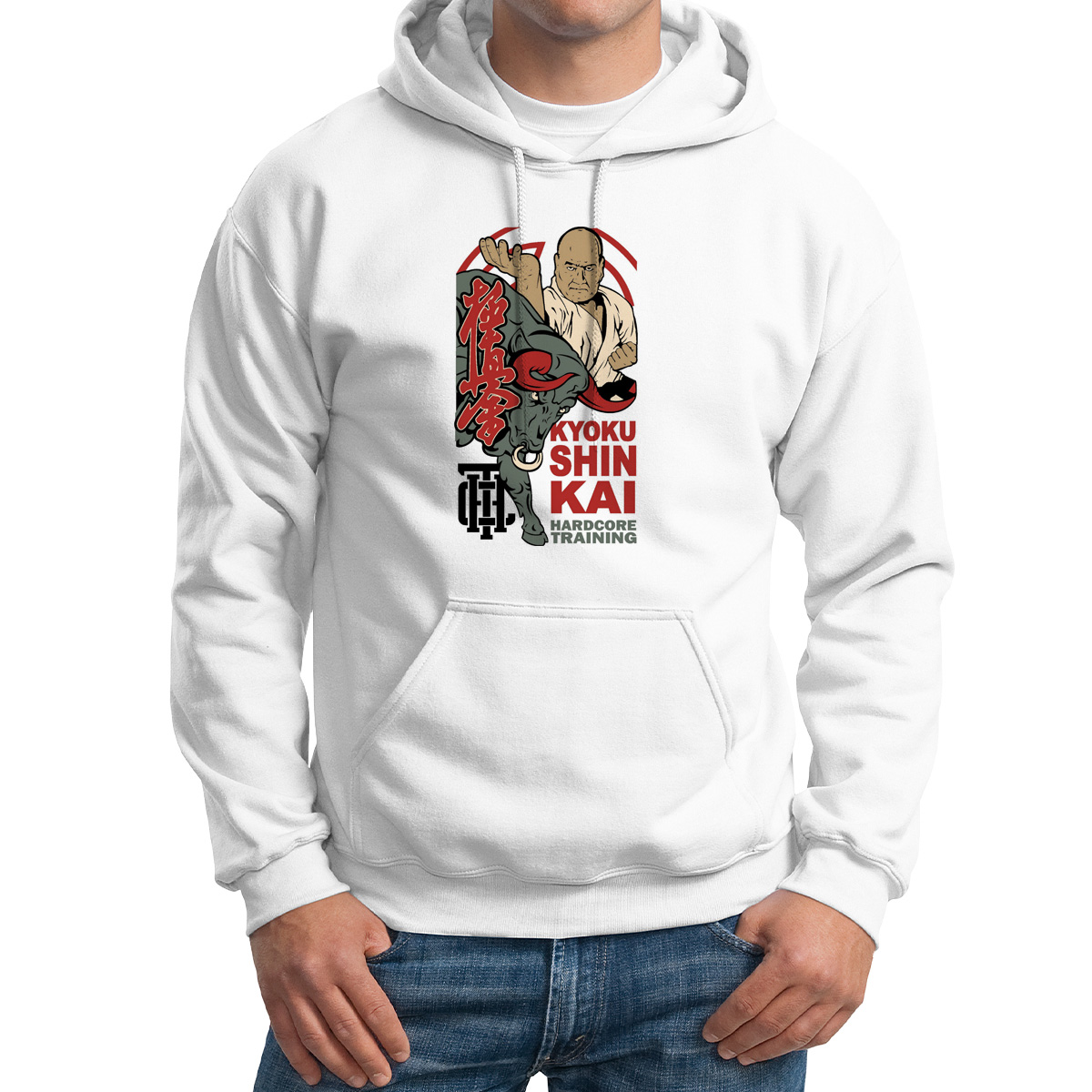 

Худи унисекс CoolPodarok Kyokushinkai киокушинкай белое 50 RU, Белый, M0113463