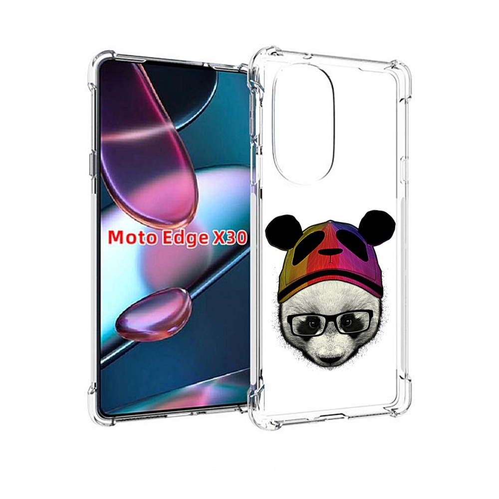 

Чехол MyPads Панда в шапке для Motorola Moto Edge X30, Прозрачный, Tocco