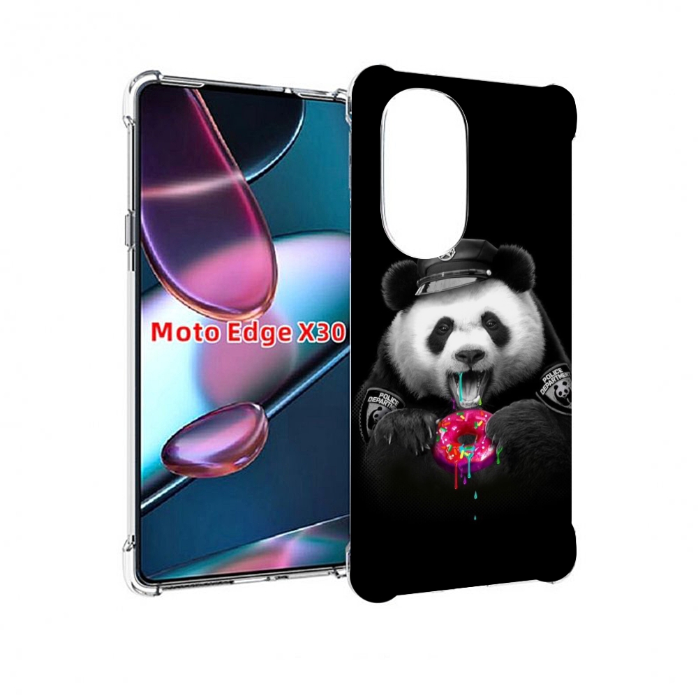 

Чехол MyPads Панда-с-пончиком для Motorola Moto Edge X30, Прозрачный, Tocco