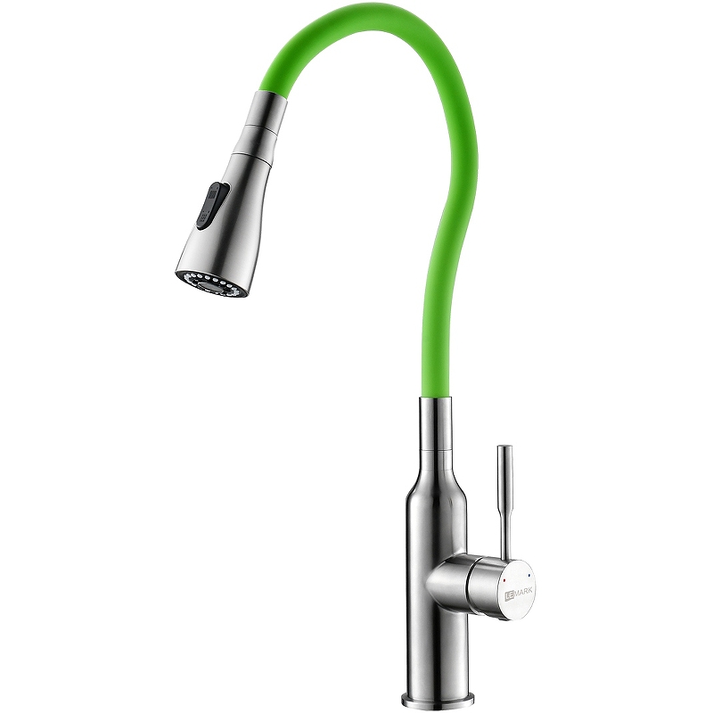 

Смеситель для кухни Lemark Expert LM5082S-Green Хром матовый Зеленый