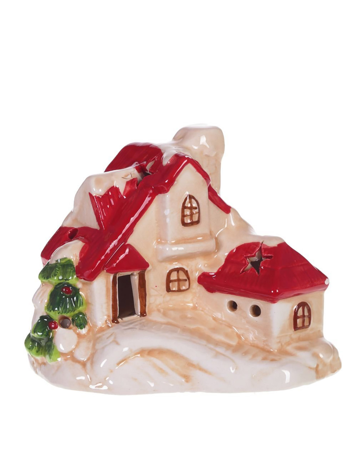 

Новогодняя фигурка Alat Home Домик 256199]REM 12,5x8x9,5 см, Красный;зеленый;белый, Домик