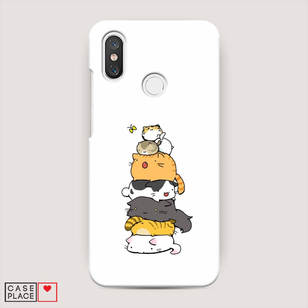 

Пластиковый чехол "Бутерброд из котиков" на Xiaomi Mi 8, 33520-7