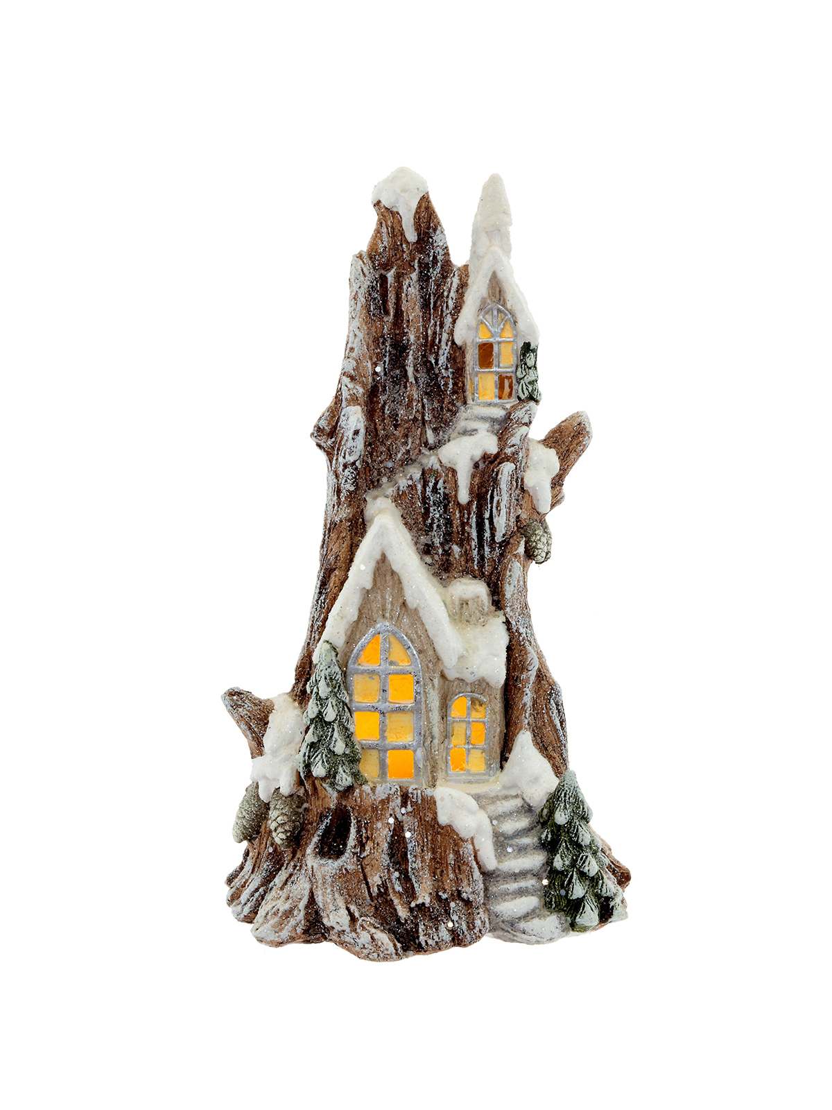 

Новогодняя фигурка Alat Home Домик 701774]REM 26x22x44 см, Коричневый;зеленый;серый, Домик