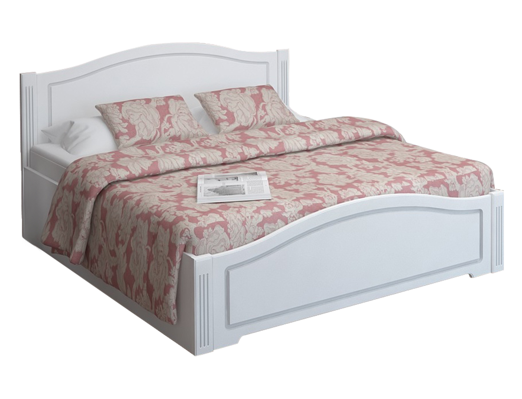 фото Двуспальная кровать виктория 5 с подъемным механизмом белый глянец ижмебель