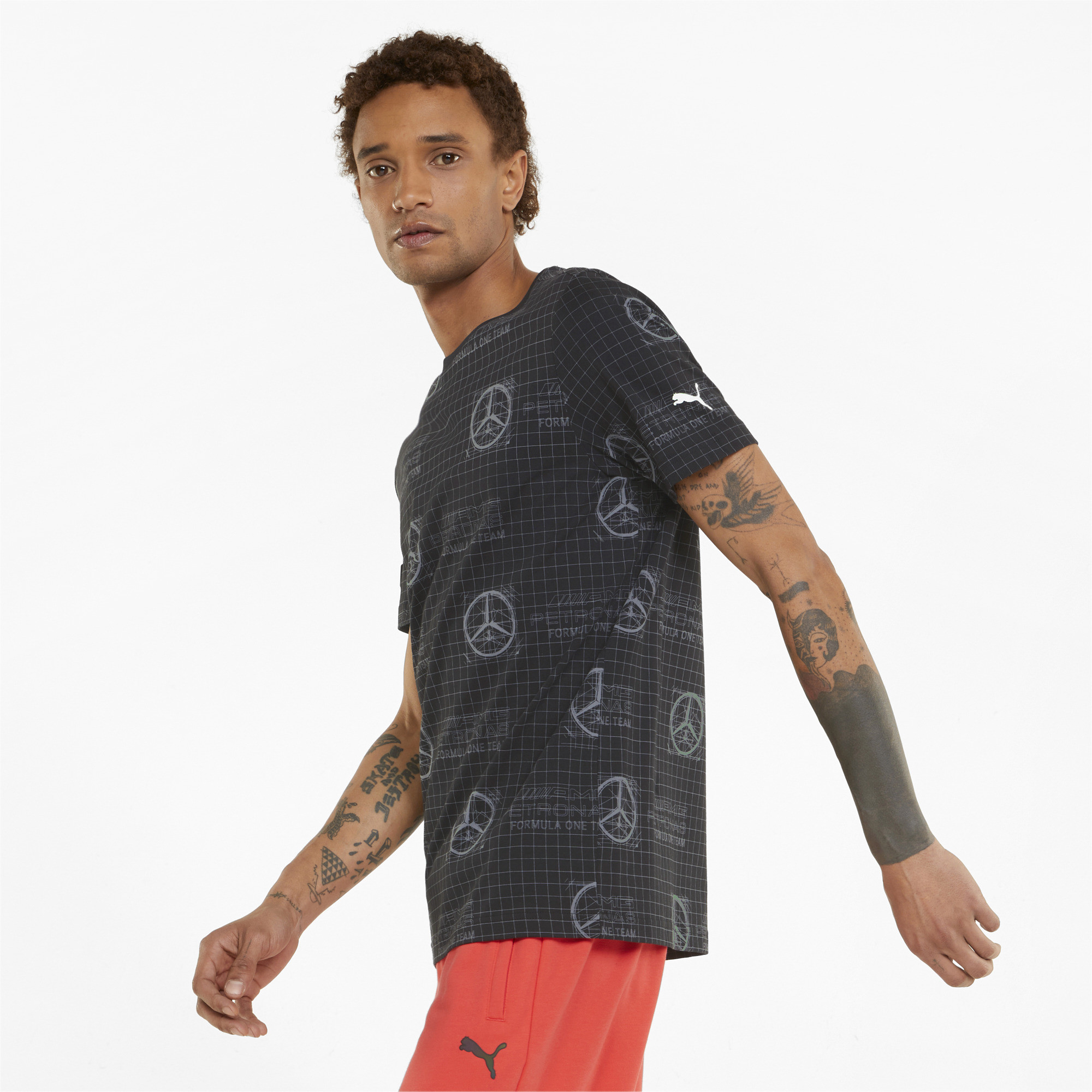 фото Футболка мужская puma mapf1 aop logo tee черная m