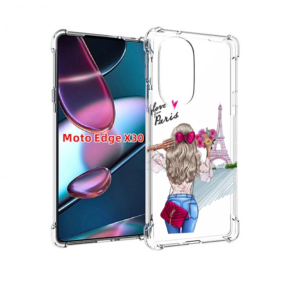 

Чехол MyPads Парижанка женский для Motorola Moto Edge X30, Прозрачный, Tocco