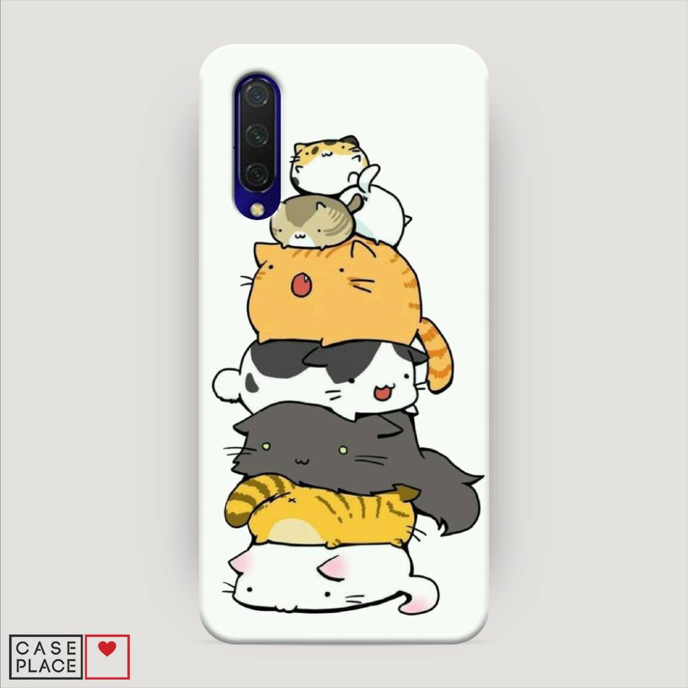 

Пластиковый чехол "Бутерброд из котиков" на Xiaomi Mi CC9, 36120-7